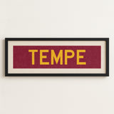Framed Tempe Maroon Bus Scroll - Tejas Country Club