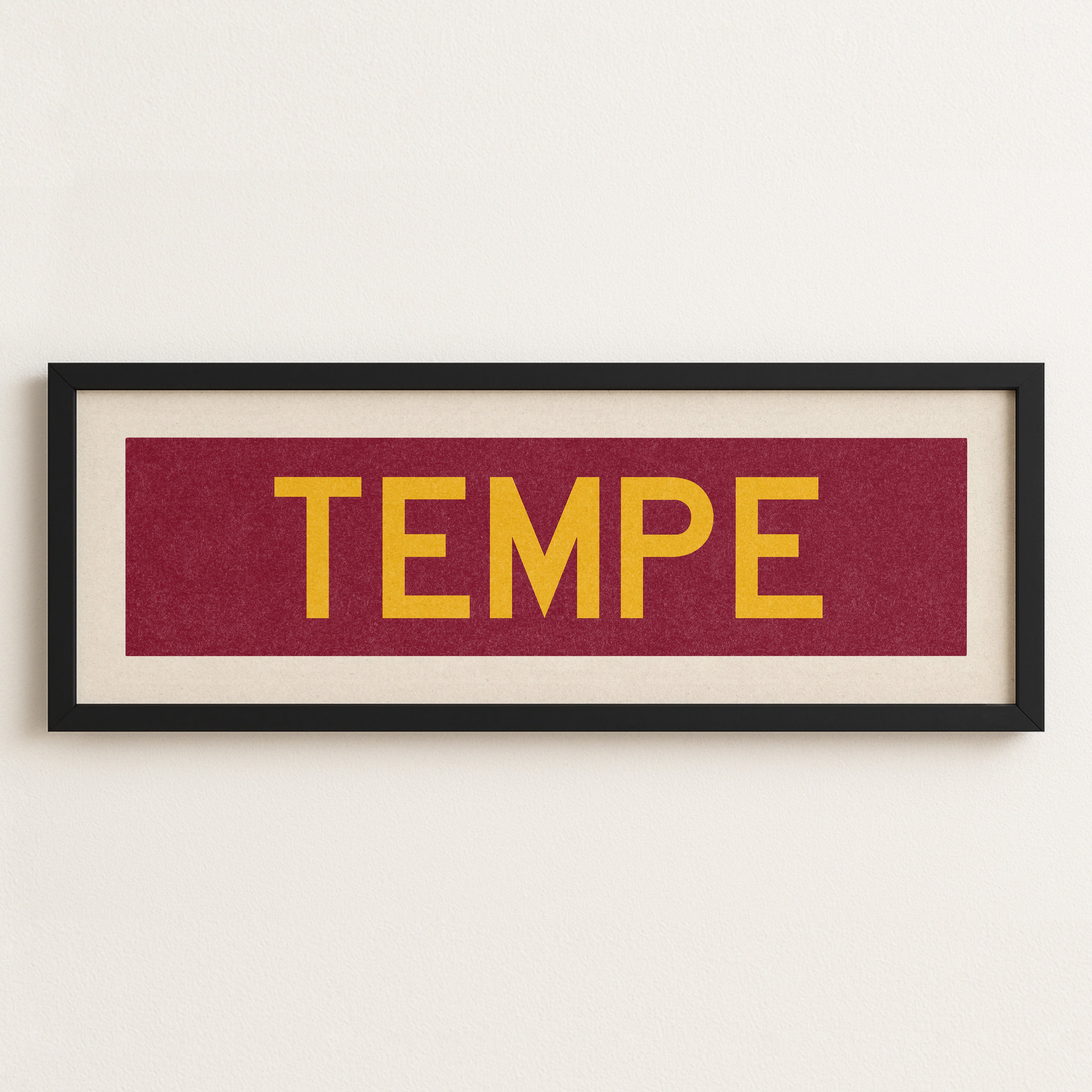 Framed Tempe Maroon Bus Scroll - Tejas Country Club