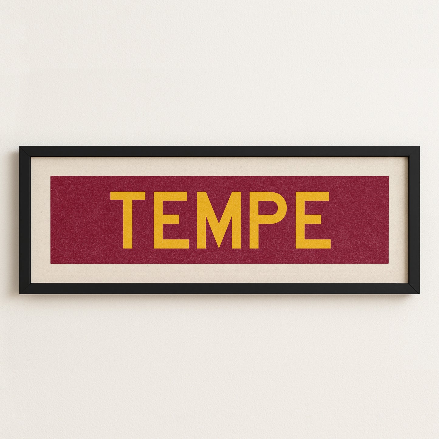 Framed Tempe Maroon Bus Scroll - Tejas Country Club