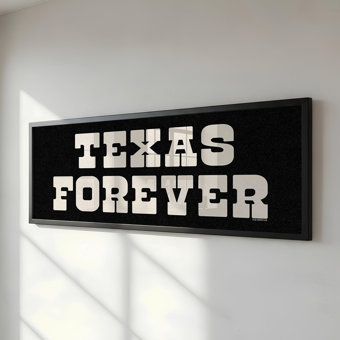 Framed Texas Forever Black Sign - Tejas Country Club