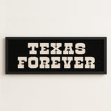 Framed Texas Forever Black Sign - Tejas Country Club