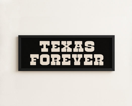 Framed Texas Forever Black Sign - Tejas Country Club