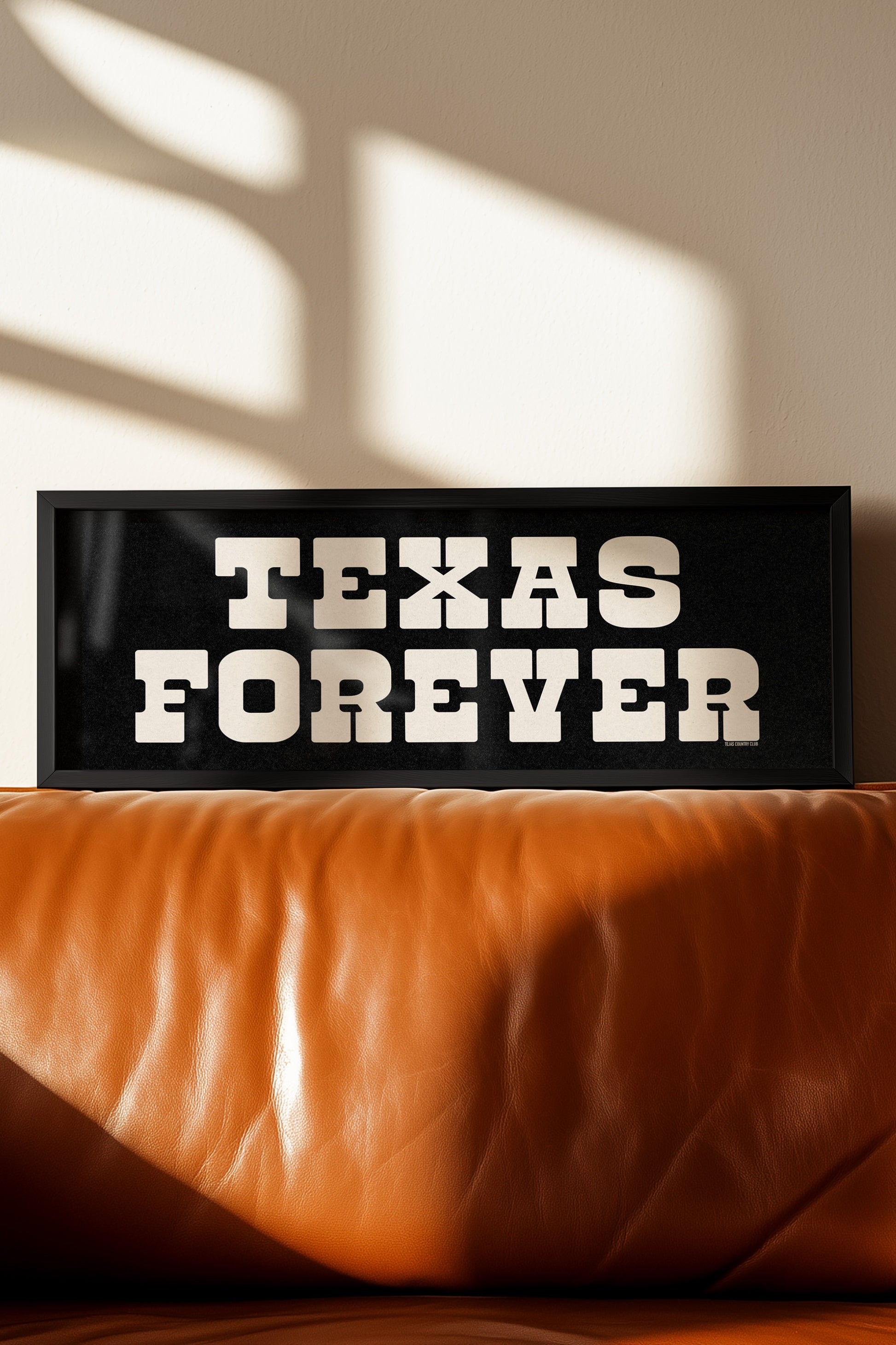 Framed Texas Forever Black Sign - Tejas Country Club