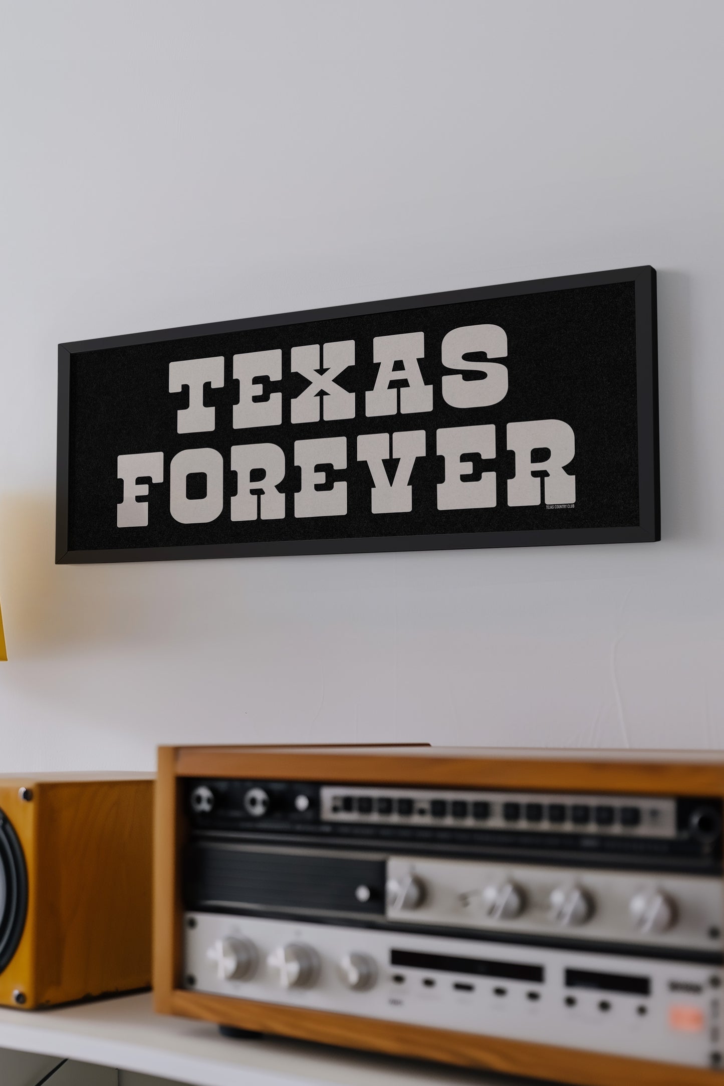 Framed Texas Forever Black Sign - Tejas Country Club