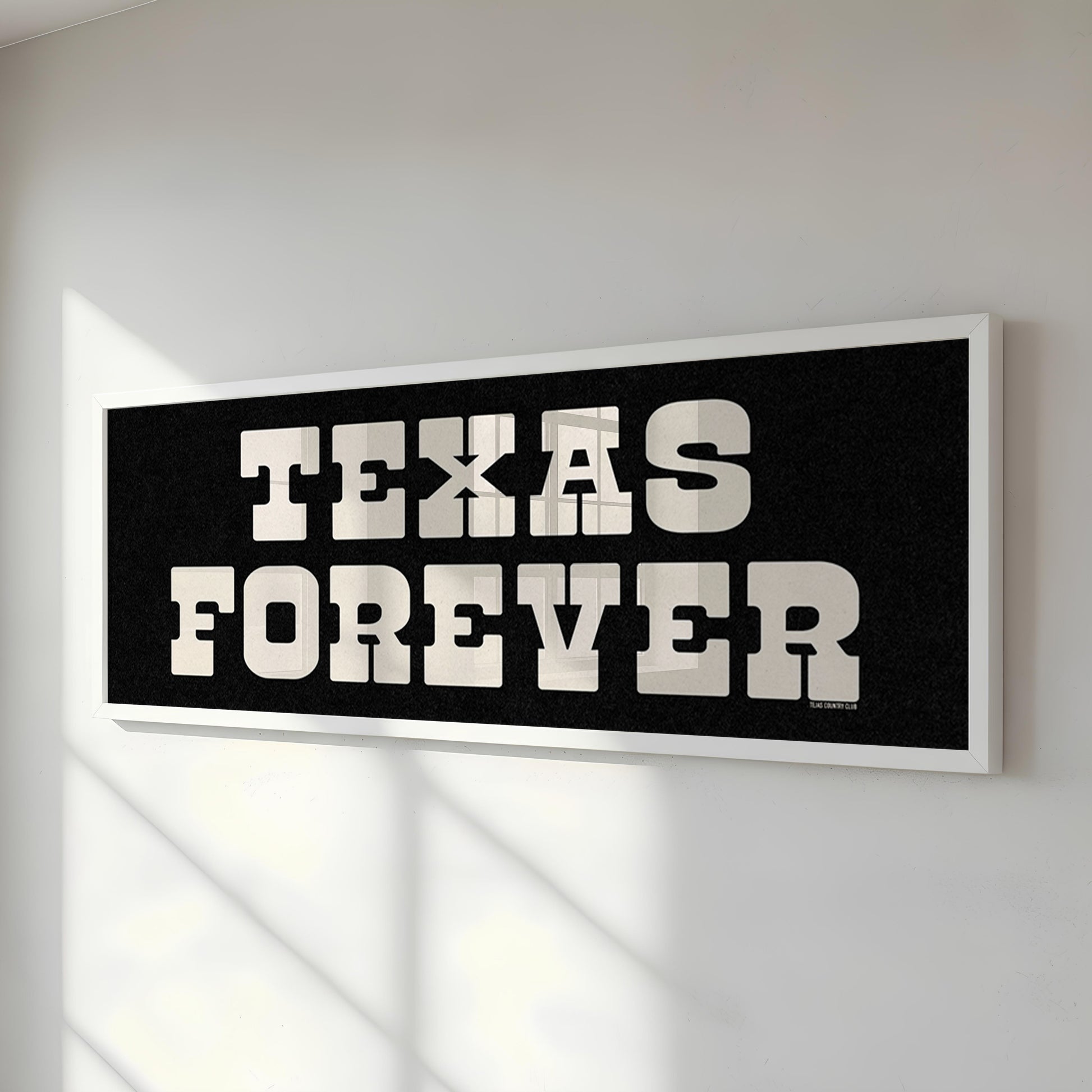 Framed Texas Forever Black Sign - Tejas Country Club