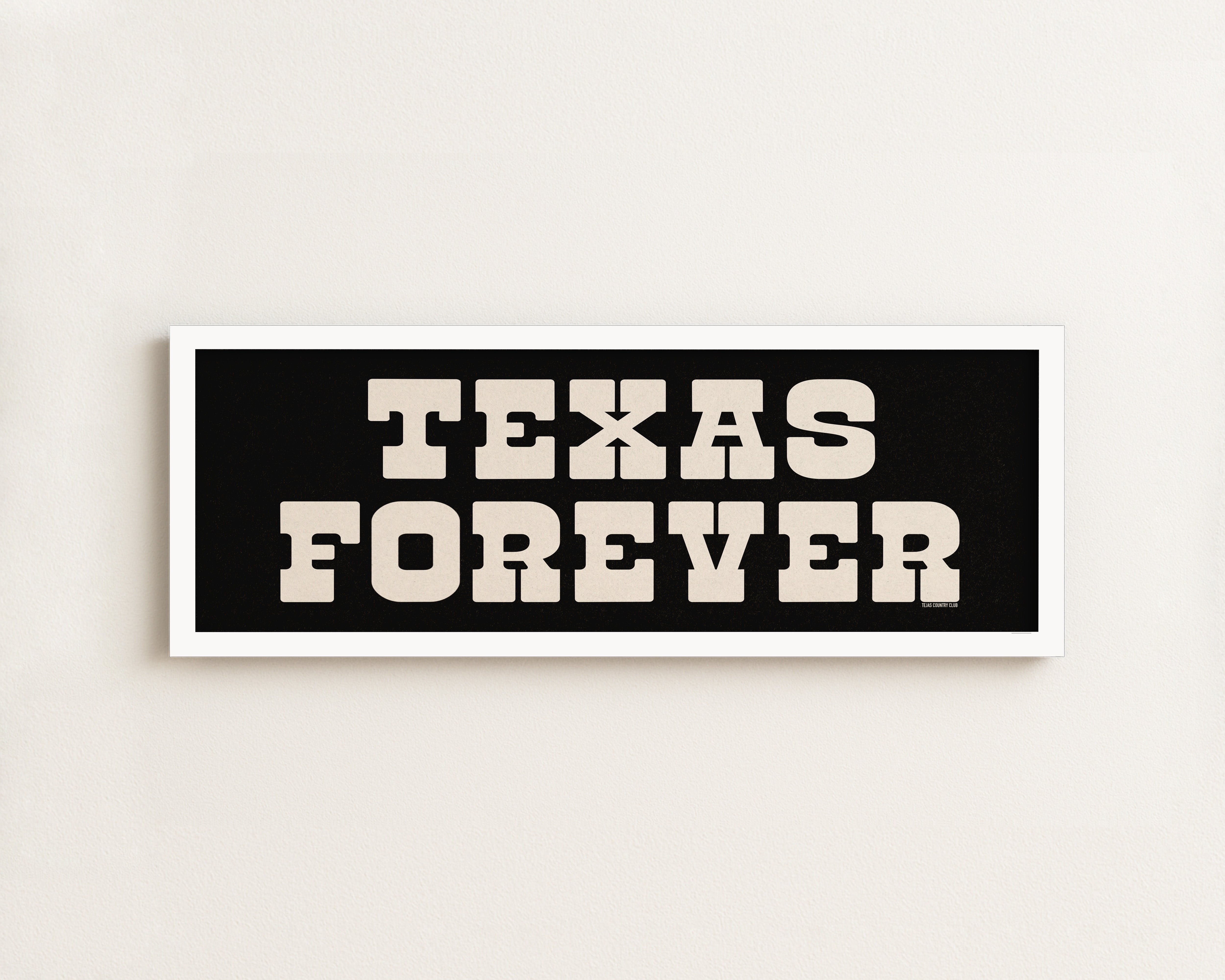 Framed Texas Forever Black Sign - Tejas Country Club