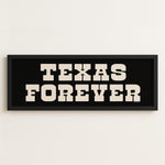 Framed Texas Forever Black Sign - Tejas Country Club