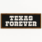 Framed Texas Forever Black Sign - Tejas Country Club