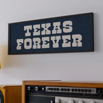 Framed Texas Forever Navy Blue Sign - Tejas Country Club