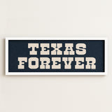Framed Texas Forever Navy Blue Sign - Tejas Country Club