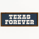 Framed Texas Forever Navy Blue Sign - Tejas Country Club