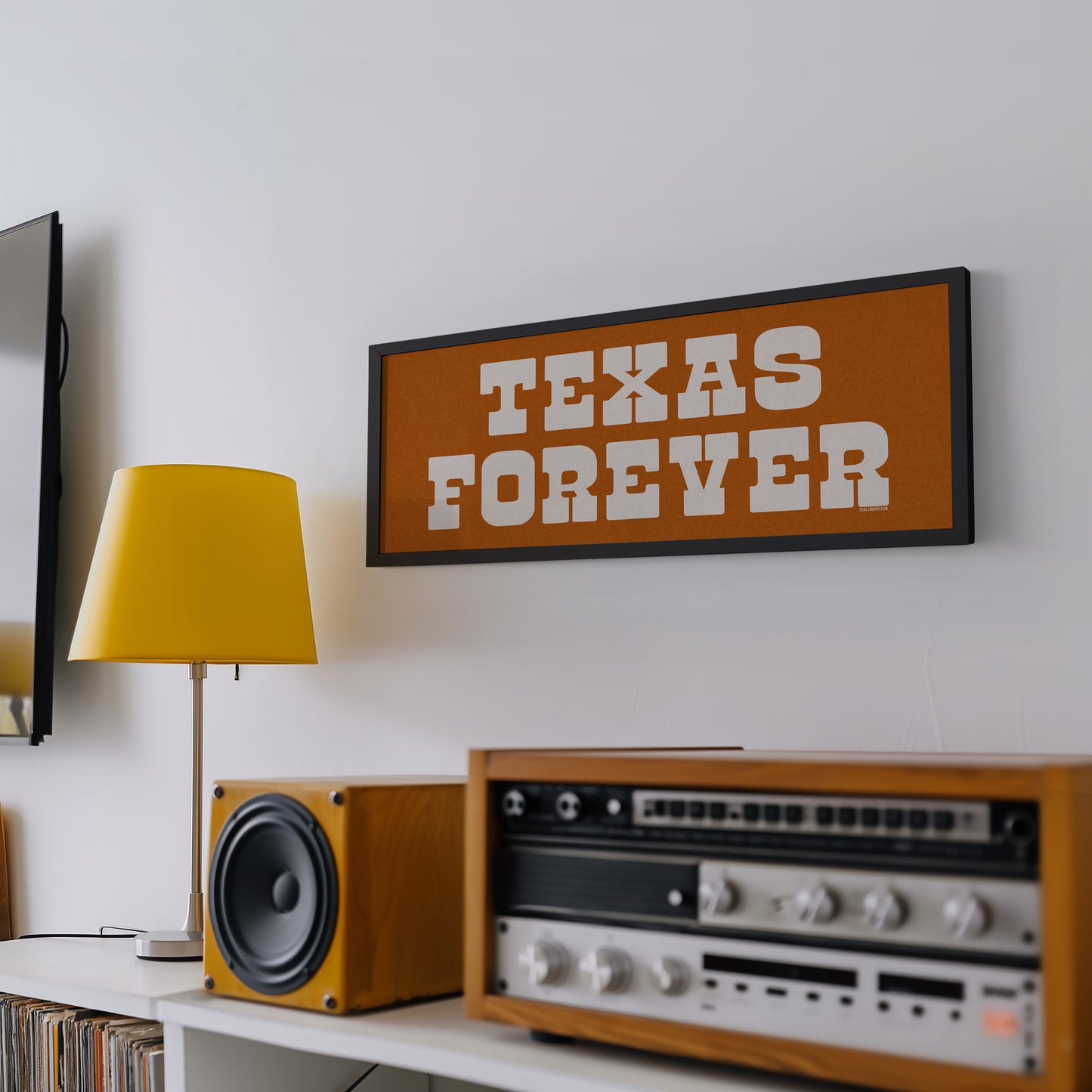 Frame Texas Forever Orange Sign - Tejas Country Club