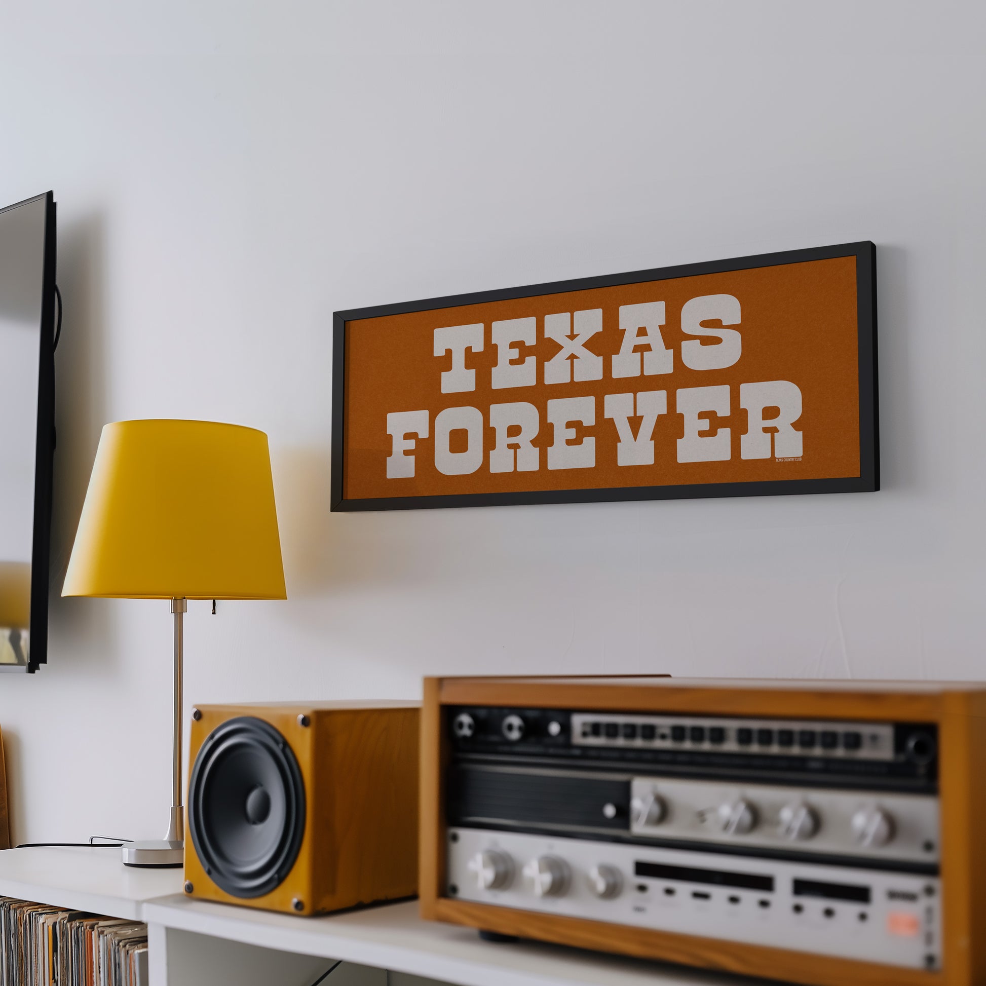 Frame Texas Forever Orange Sign - Tejas Country Club