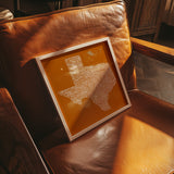 Texas Towns Home Decor Art Print (Orange) - Tejas Country Club