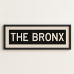 Framed The Bronx New York Bus Scroll - Tejas Country Club