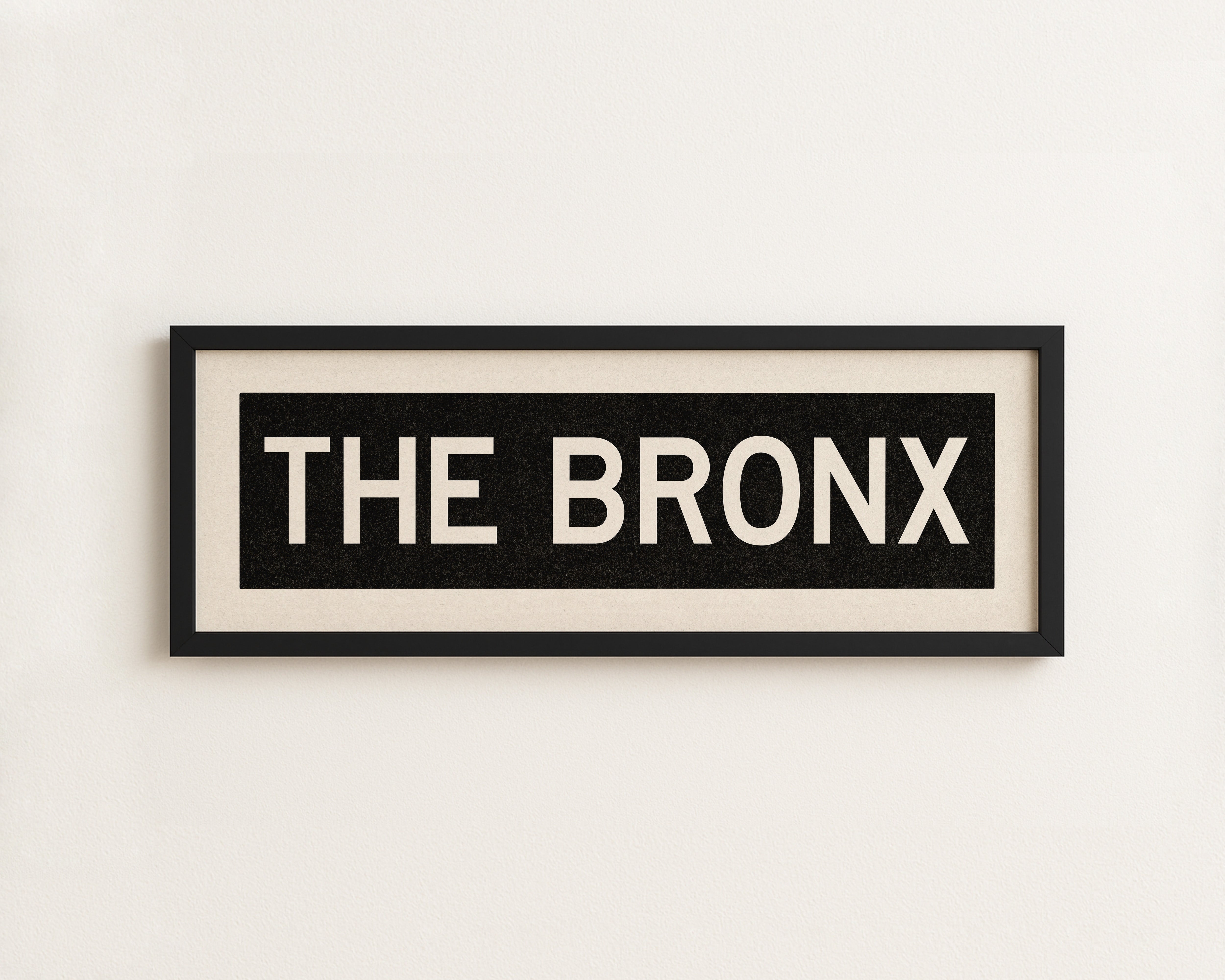 Framed The Bronx New York Bus Scroll - Tejas Country Club