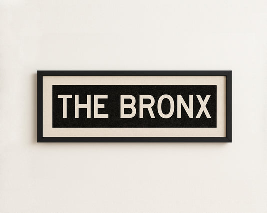 Framed The Bronx New York Bus Scroll