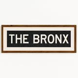 Framed The Bronx New York Bus Scroll - Tejas Country Club