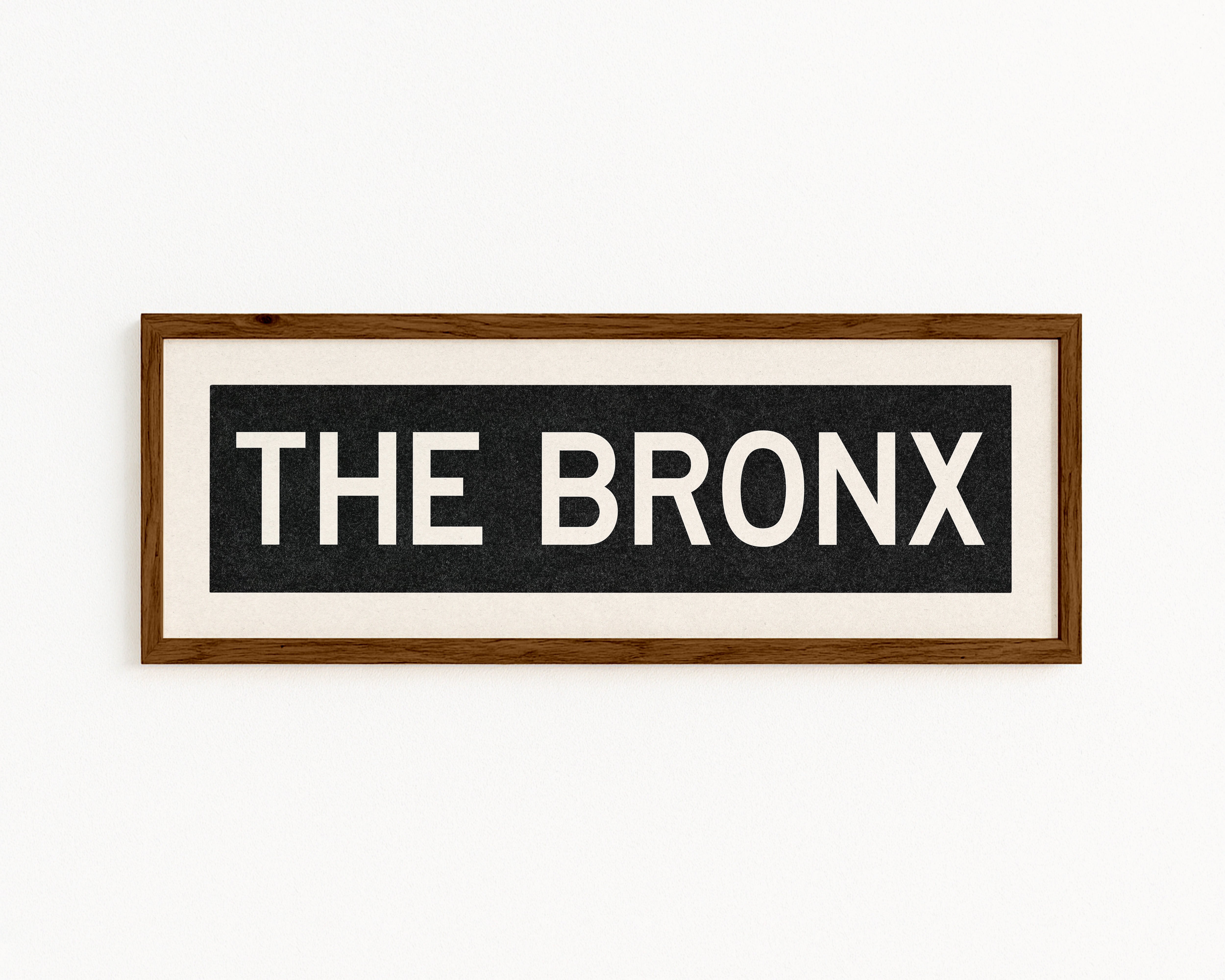Framed The Bronx New York Bus Scroll - Tejas Country Club