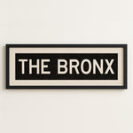 Framed The Bronx New York Bus Scroll - Tejas Country Club