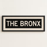 Framed The Bronx New York Bus Scroll - Tejas Country Club