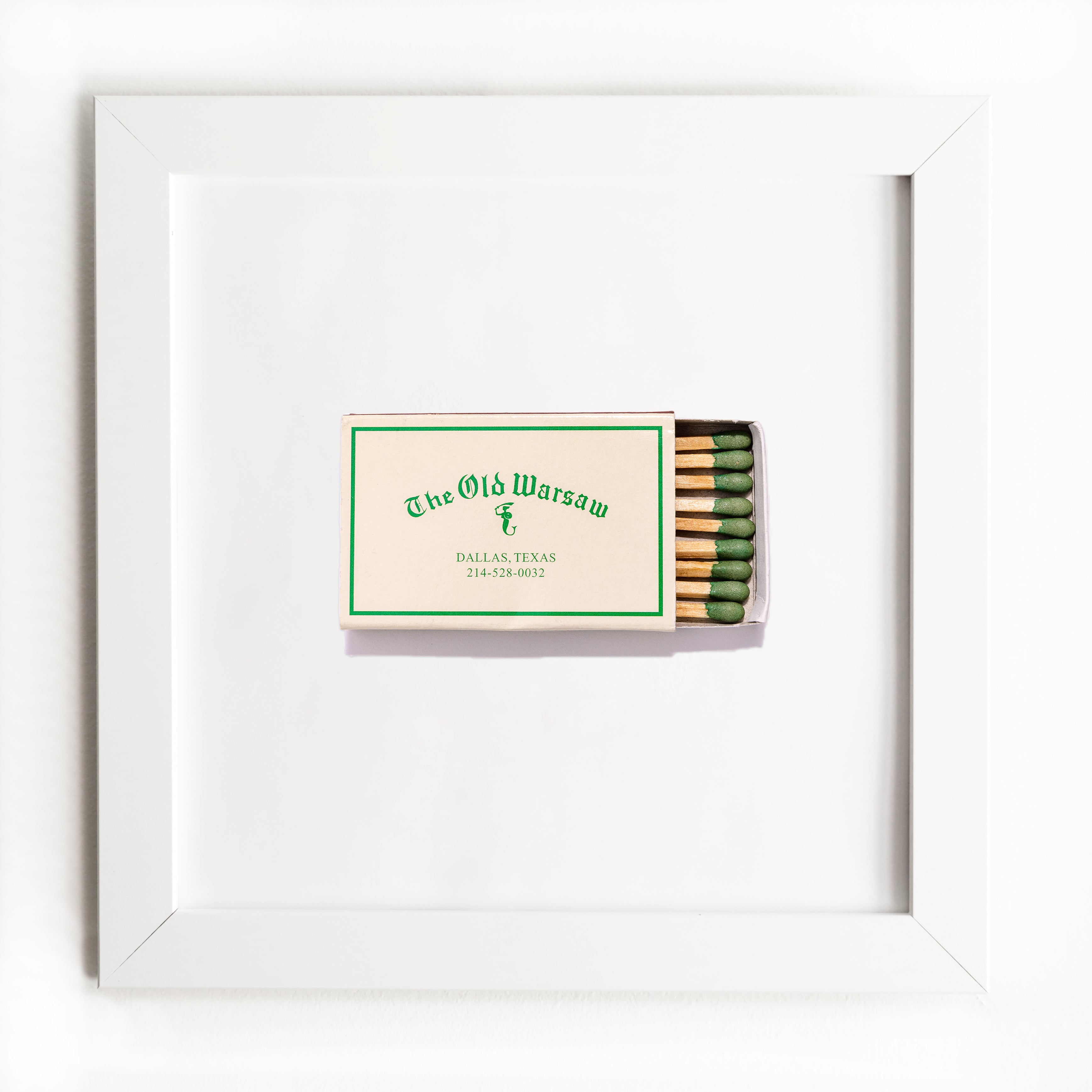 The Old Warsaw Dallas Texas Matchbook Print