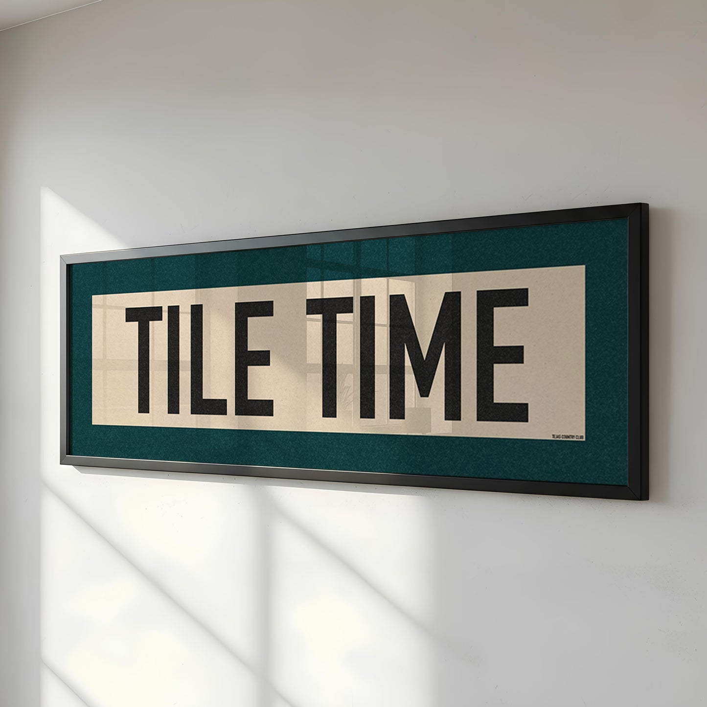 Framed Tile Time Mahjong Art Scroll Sign