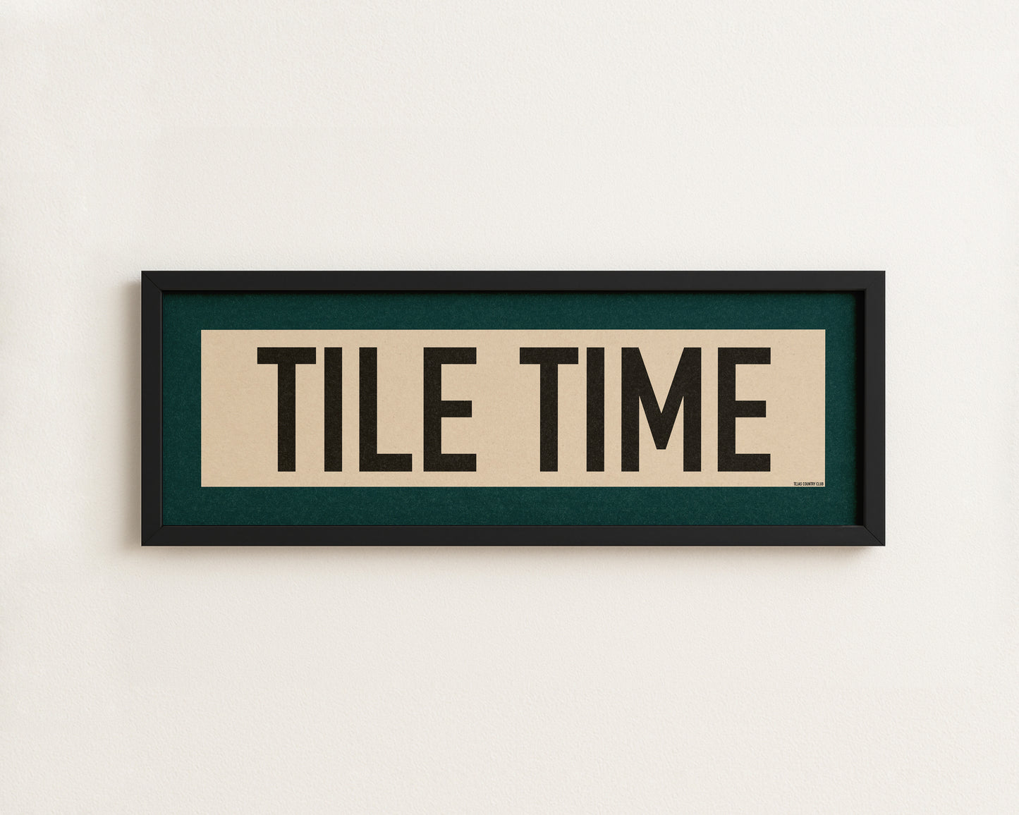 Framed Tile Time Mahjong Art Scroll Sign