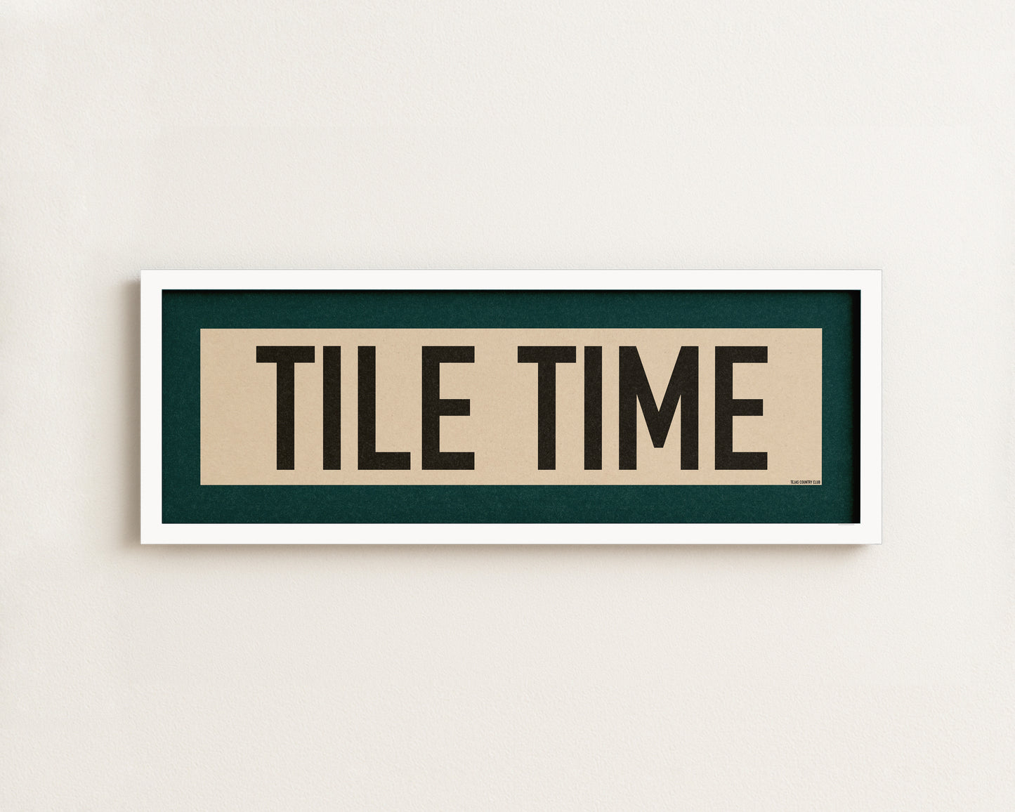 Framed Tile Time Mahjong Art Scroll Sign
