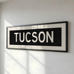 Framed Tucson Arizona Bus Scroll - Tejas Country Club
