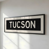 Framed Tucson Arizona Bus Scroll - Tejas Country Club