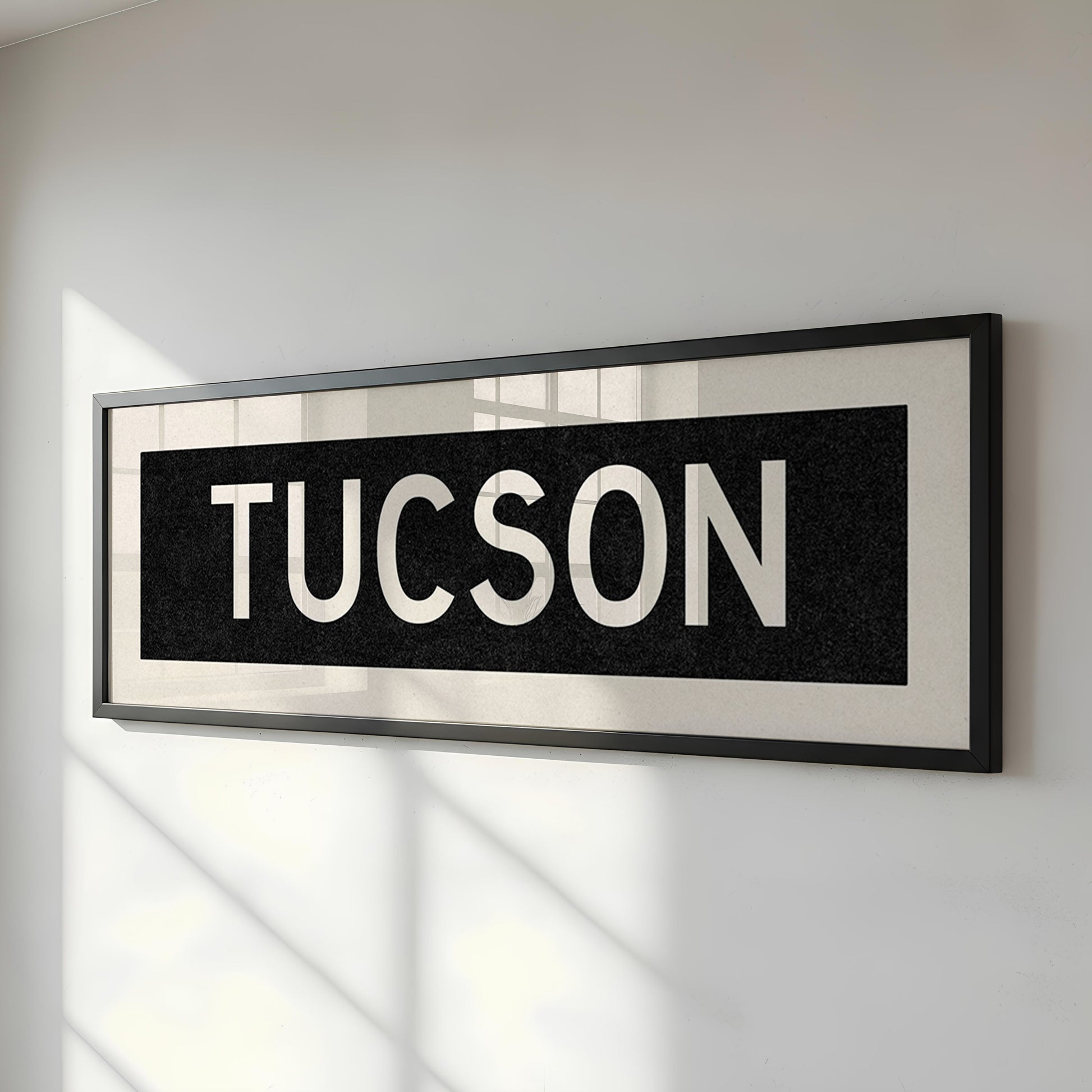 Framed Tucson Arizona Bus Scroll - Tejas Country Club