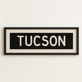 Framed Tucson Arizona Bus Scroll - Tejas Country Club