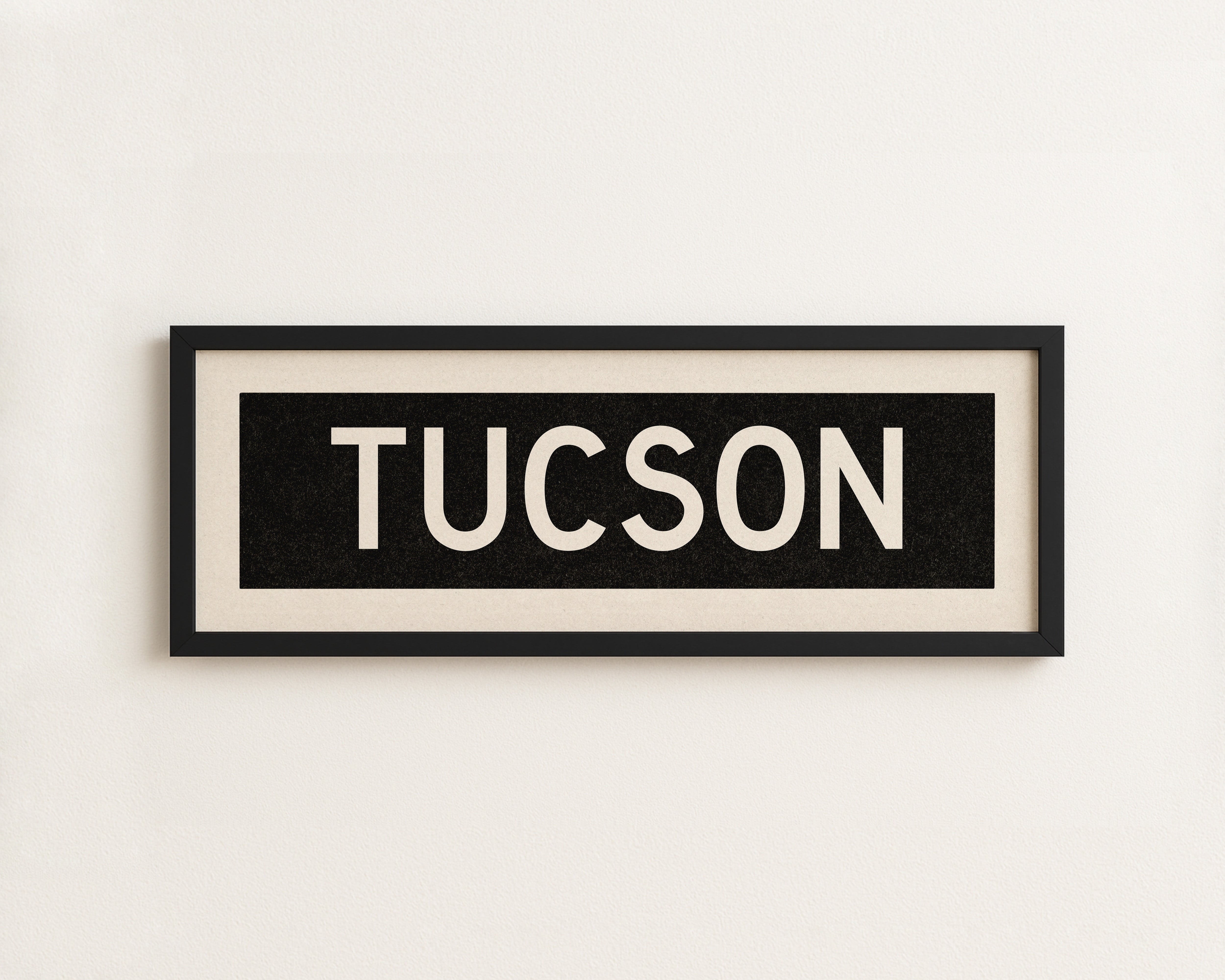 Framed Tucson Arizona Bus Scroll - Tejas Country Club