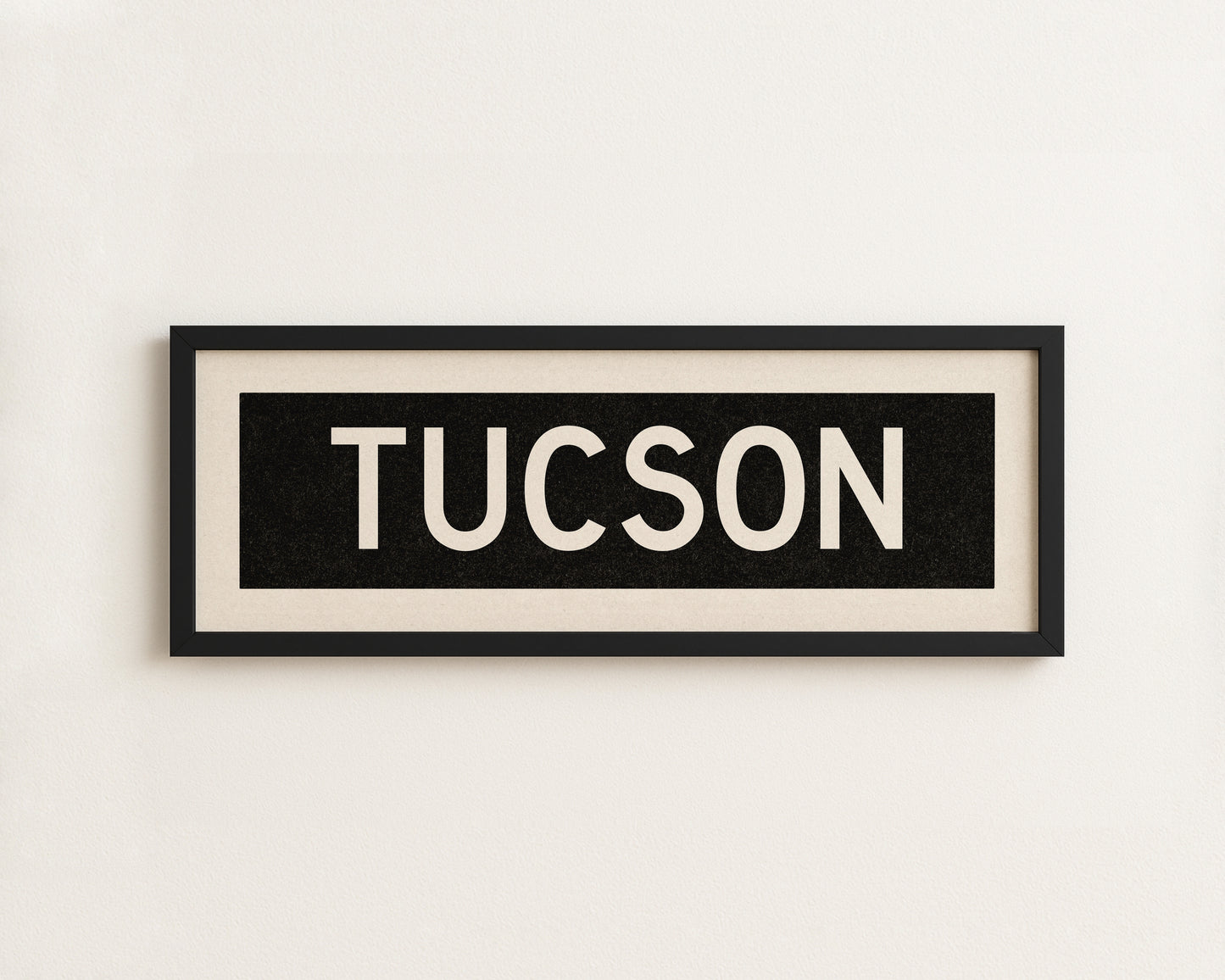 Framed Tucson Arizona Bus Scroll - Tejas Country Club