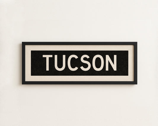 Framed Tucson Arizona Bus Scroll
