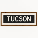 Framed Tucson Arizona Bus Scroll - Tejas Country Club