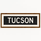 Framed Tucson Arizona Bus Scroll - Tejas Country Club