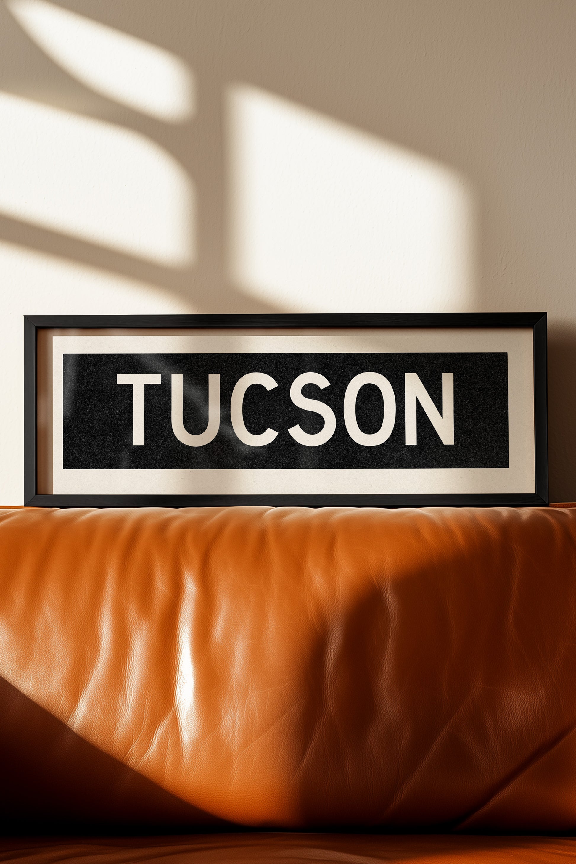 Framed Tucson Arizona Bus Scroll - Tejas Country Club