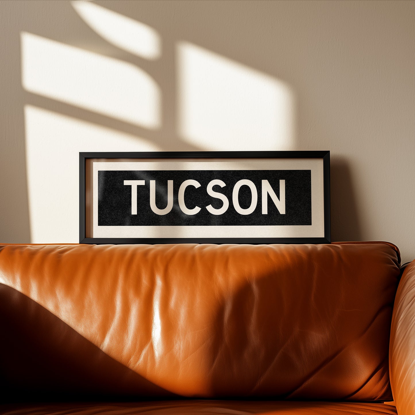 Framed Tucson Arizona Bus Scroll - Tejas Country Club