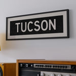 Framed Tucson Arizona Bus Scroll - Tejas Country Club