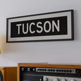 Framed Tucson Arizona Bus Scroll - Tejas Country Club