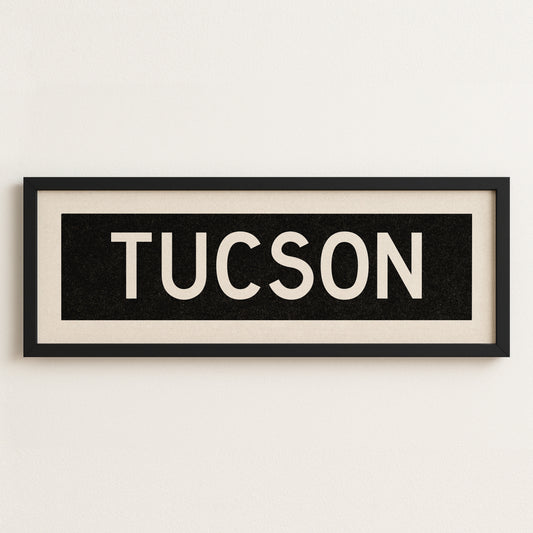 Framed Tucson Arizona Bus Scroll
