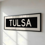 Framed Tulsa Oklahoma Bus Scroll - Tejas Country Club