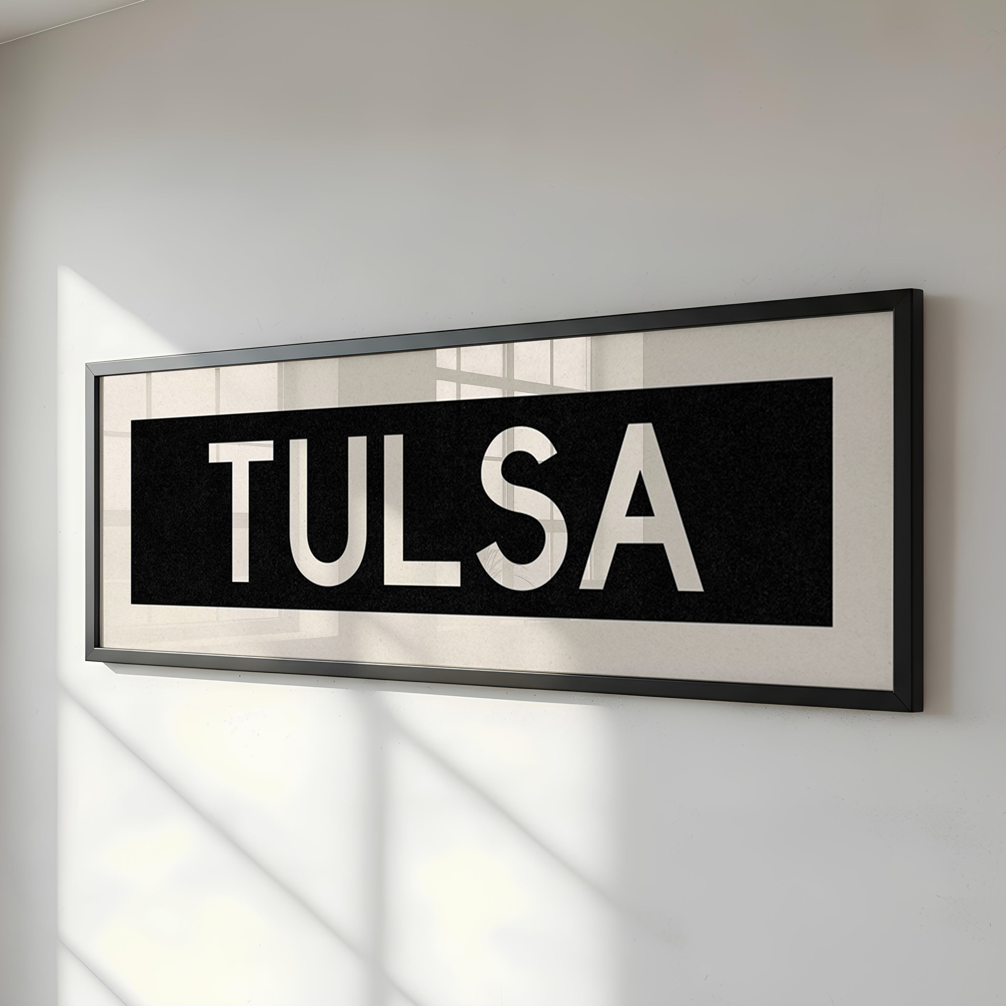 Framed Tulsa Oklahoma Bus Scroll - Tejas Country Club