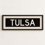 Framed Tulsa Oklahoma Bus Scroll - Tejas Country Club