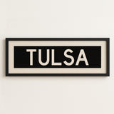 Framed Tulsa Oklahoma Bus Scroll - Tejas Country Club