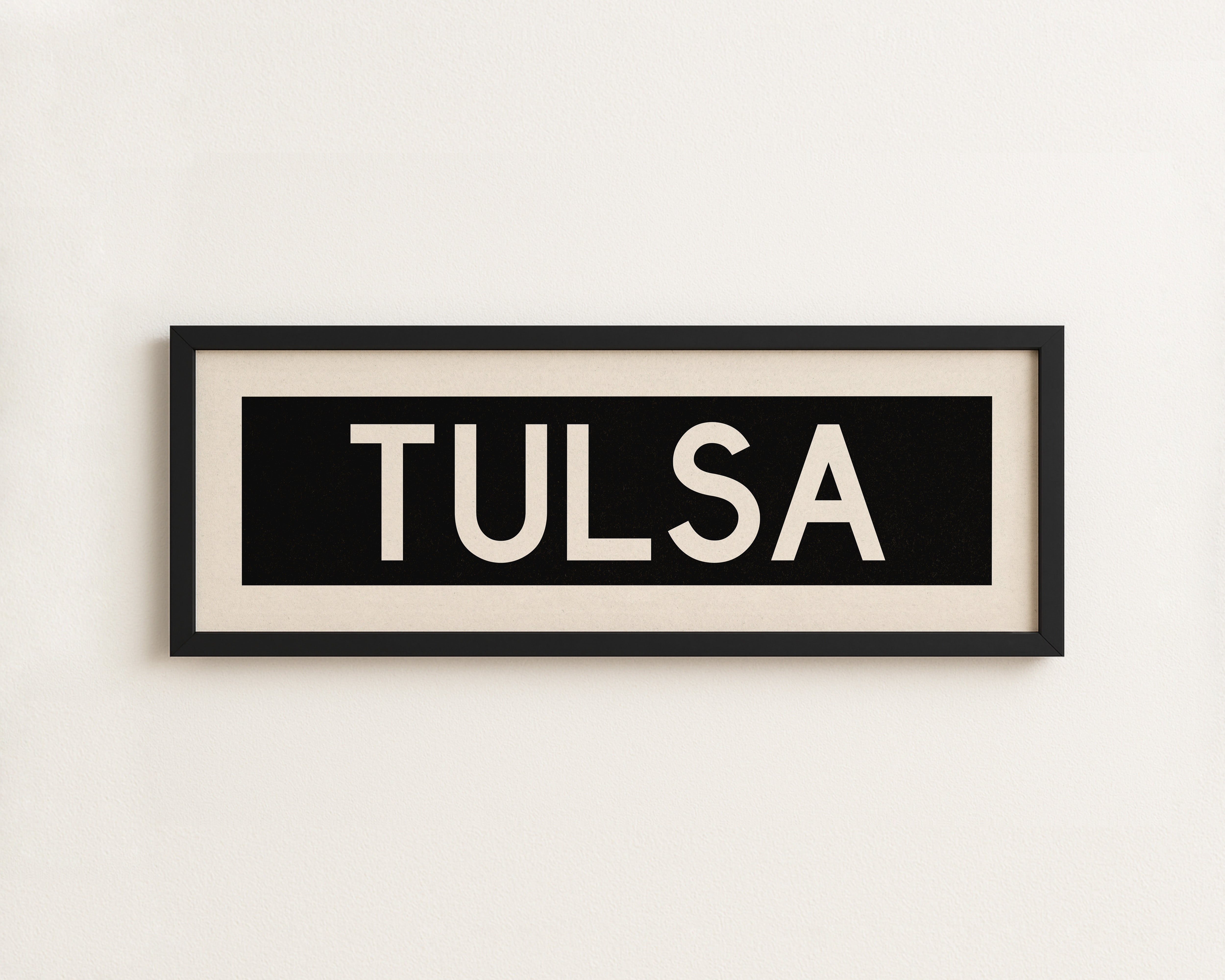 Framed Tulsa Oklahoma Bus Scroll - Tejas Country Club