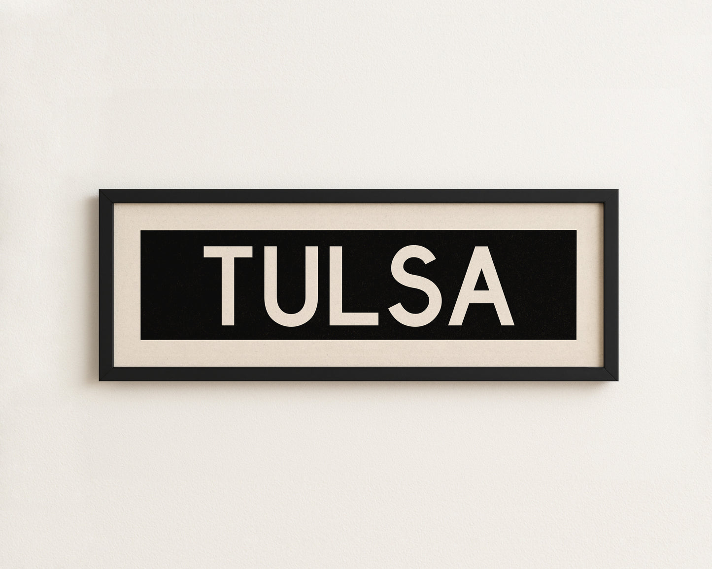 Framed Tulsa Oklahoma Bus Scroll