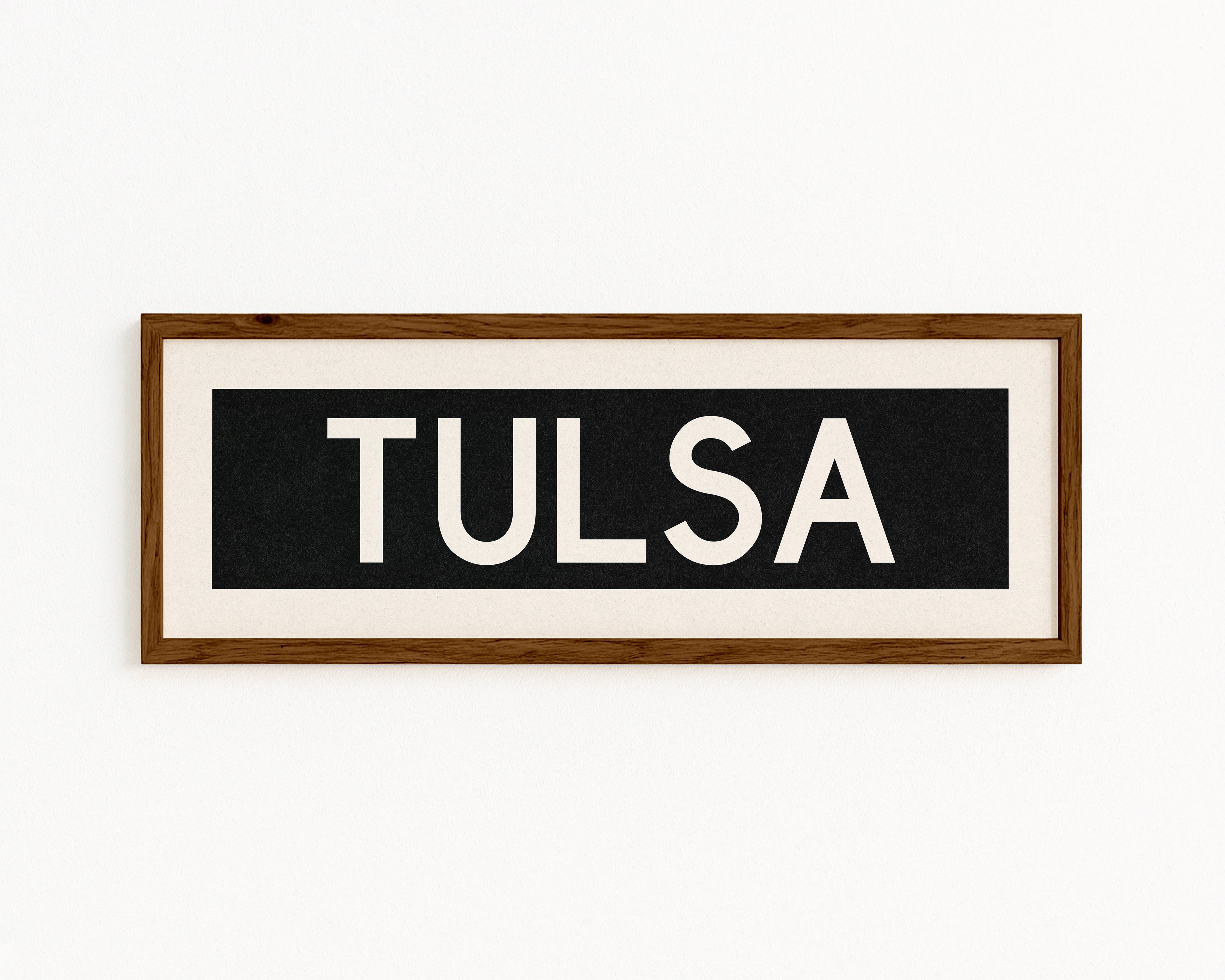 Framed Tulsa Oklahoma Bus Scroll - Tejas Country Club
